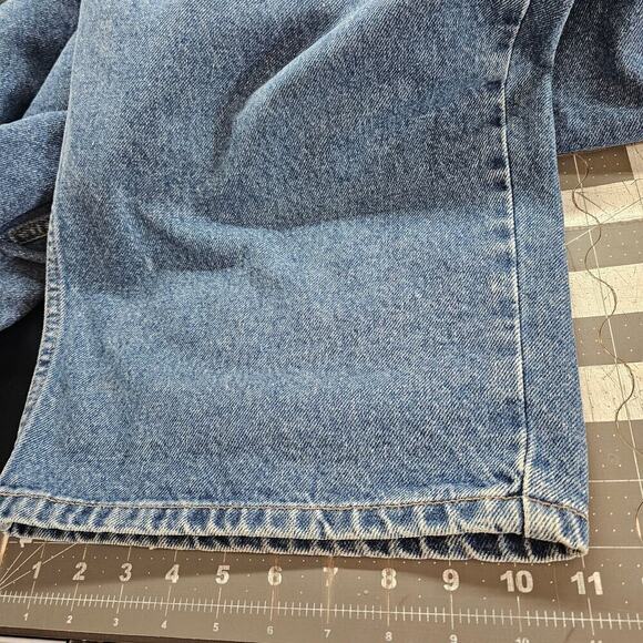 Vintage 90s Tommy Hilfiger Jeans Mens 42X30 Baggy Fit Wide Leg Denim Medium Wash - Picture 11 of 13